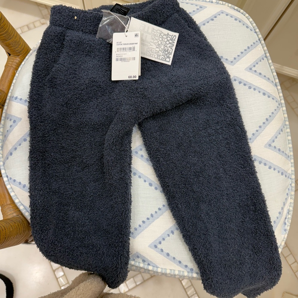 Barefoot Dreams Kids Fleece Joggers in Dark Gray